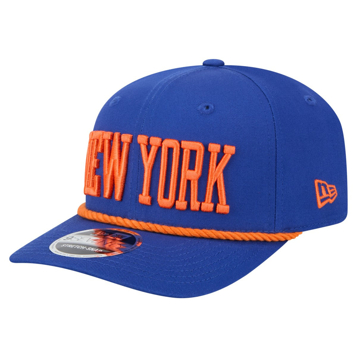 Blue New York Knicks Wordmark Rope 9SEVENTY Adjustable Hat | NBA