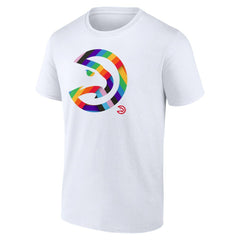 White Atlanta Hawks Team Logo Pride T-Shirt | NBA
