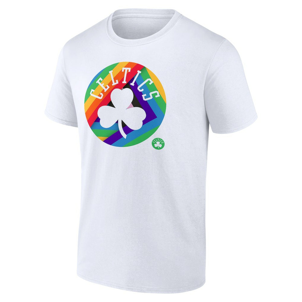 White Boston Celtics Team Logo Pride T-Shirt | NBA