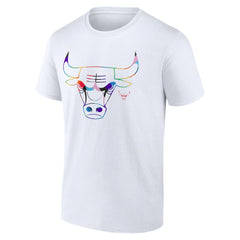 White Chicago Bulls Team Logo Pride T-Shirt sale | NBA