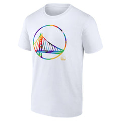 White Golden State Warriors Team Logo Pride T-Shirt sale | NBA