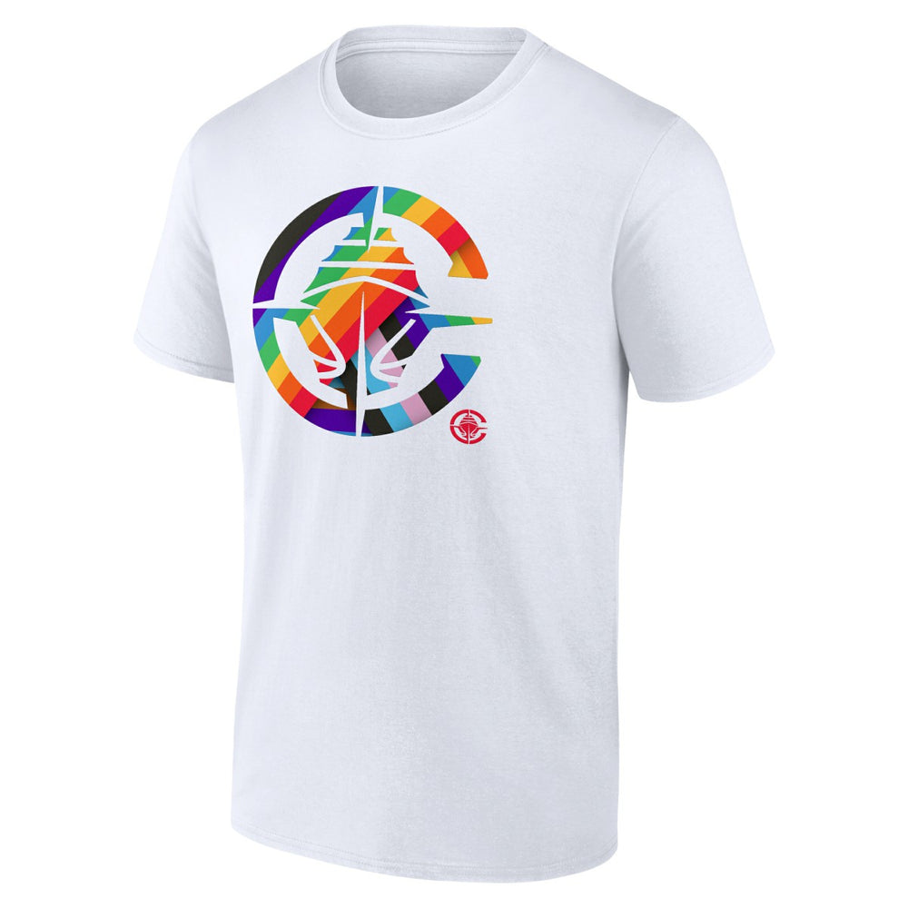 White LA Clippers Team Logo Pride T-Shirt | NBA