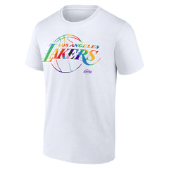 White Los Angeles Lakers Team Logo Pride T-Shirt | NBA