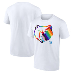White Memphis Grizzlies Team Logo Pride T-Shirt | NBA