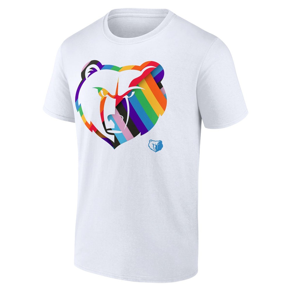White Memphis Grizzlies Team Logo Pride T-Shirt | NBA