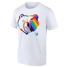 White Memphis Grizzlies Team Logo Pride T-Shirt | NBA