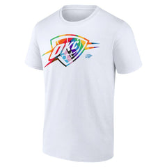 White Oklahoma City Thunder Team Logo Pride T-Shirt | NBA