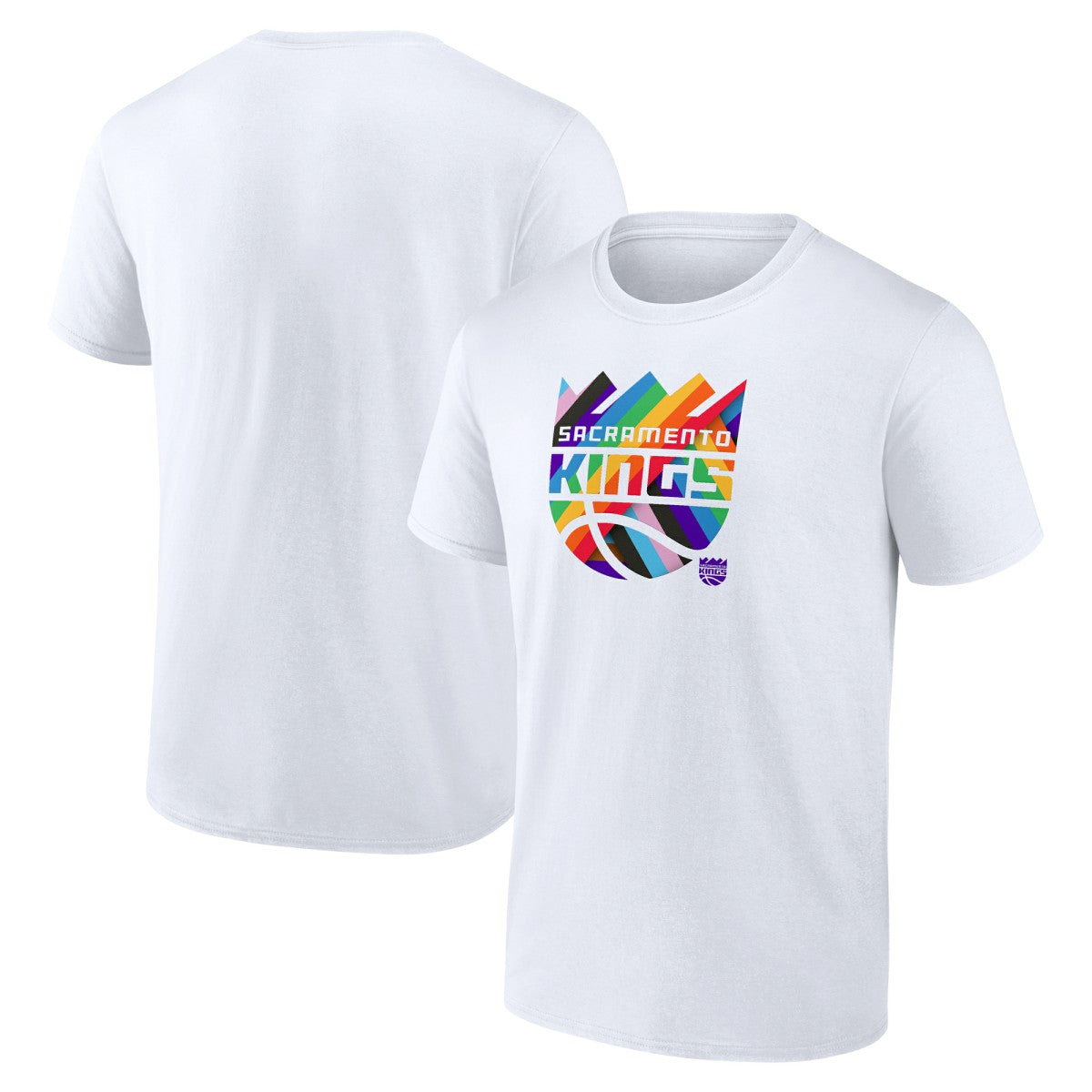 White Sacramento Kings Team Logo Pride T-Shirt | NBA