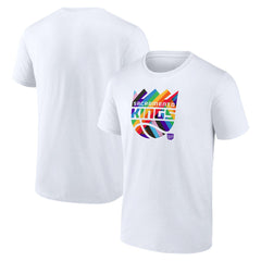 White Sacramento Kings Team Logo Pride T-Shirt | NBA