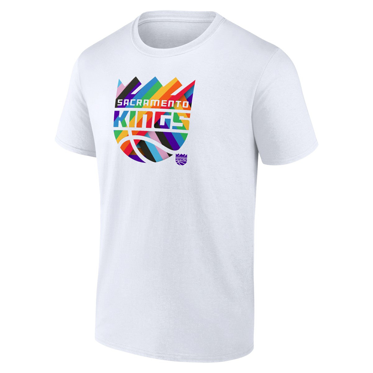 White Sacramento Kings Team Logo Pride T-Shirt | NBA