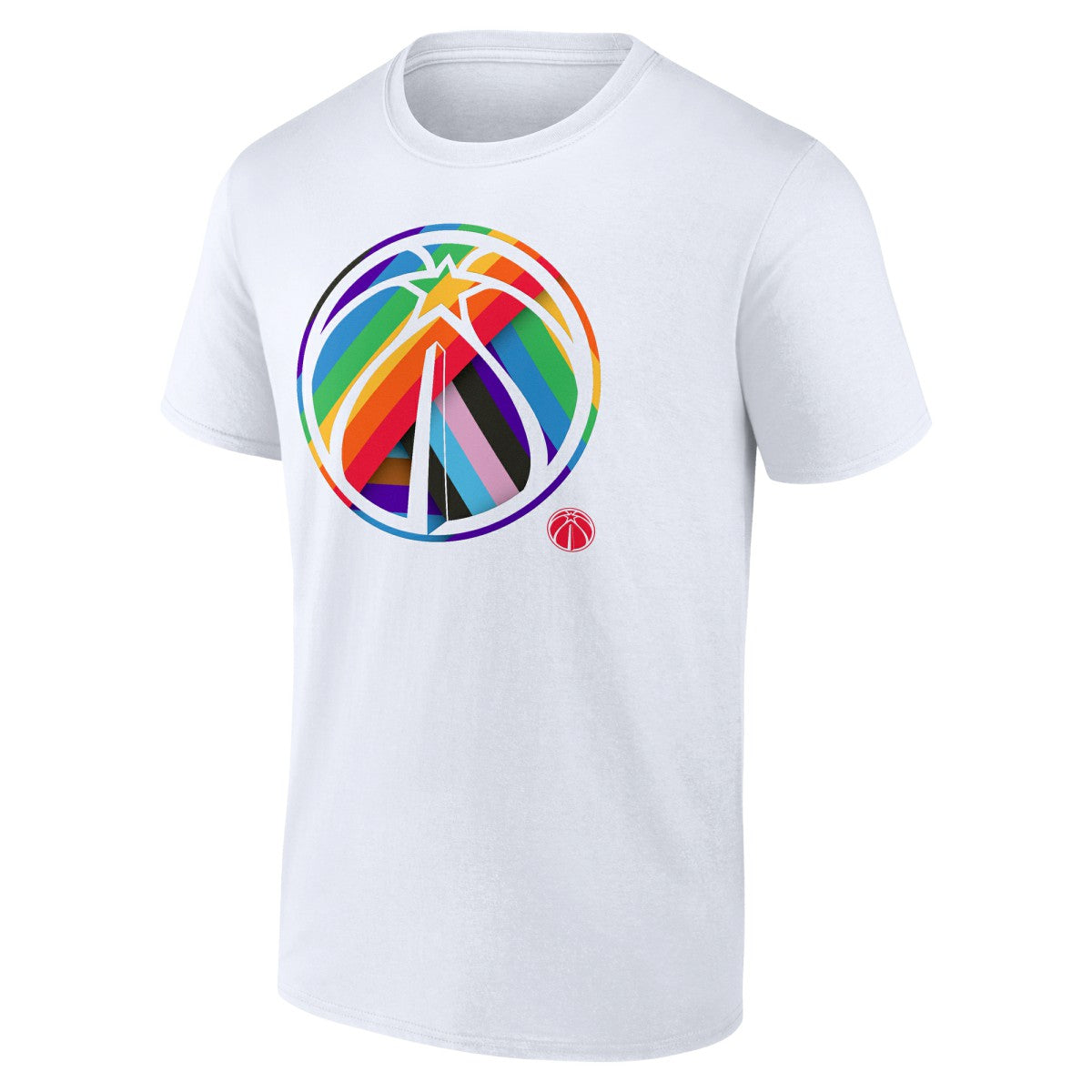 White Washington Wizards Team Logo Pride T-Shirt | NBA