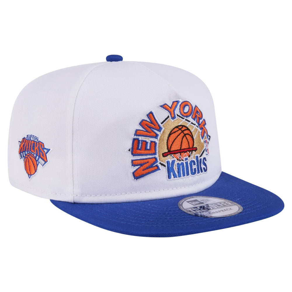 White/Blue New York Knicks Hardwood Two-Tone Golfer Adjustable Hat | NBA