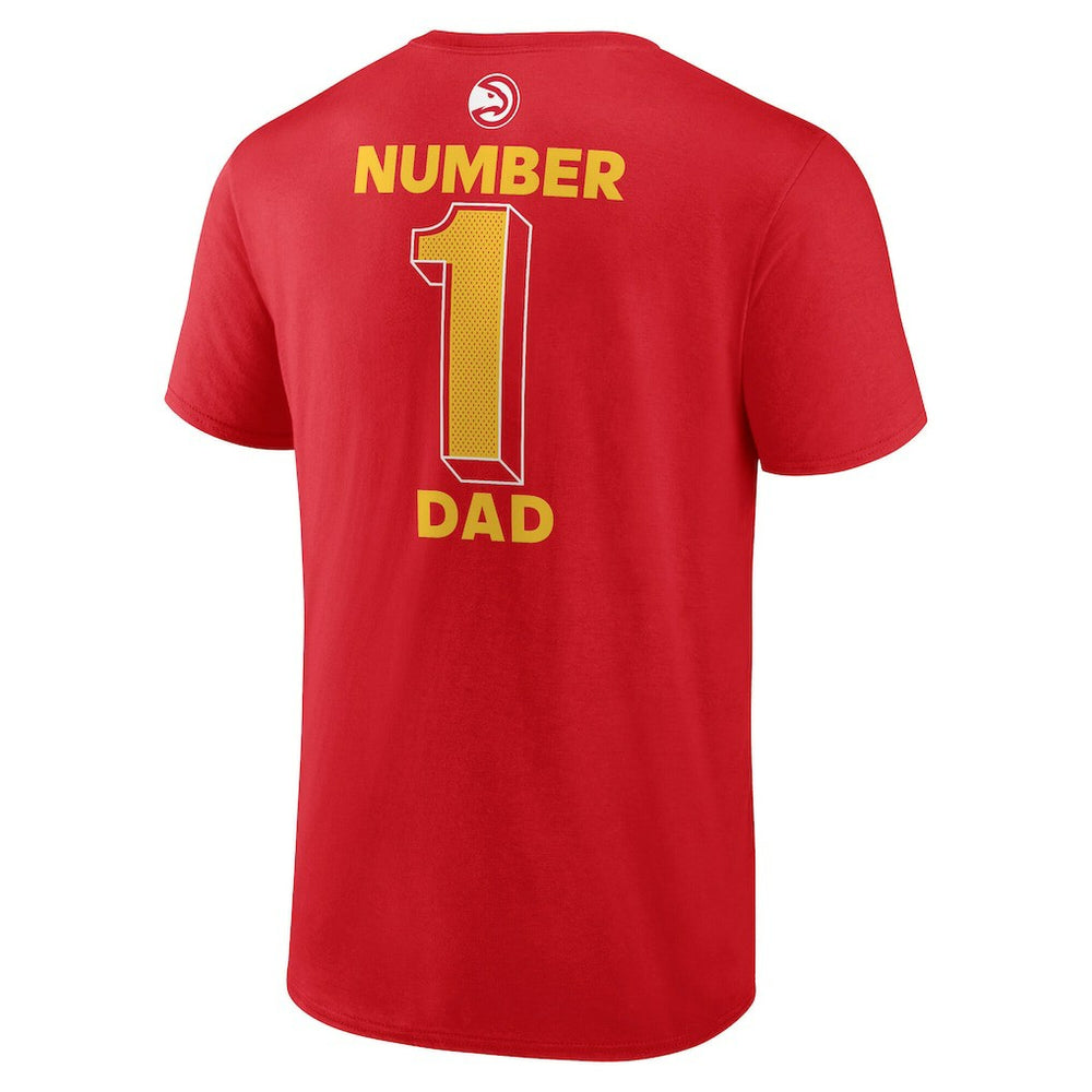 Red Atlanta Hawks #1 Dad Jersey T-Shirt | NBA