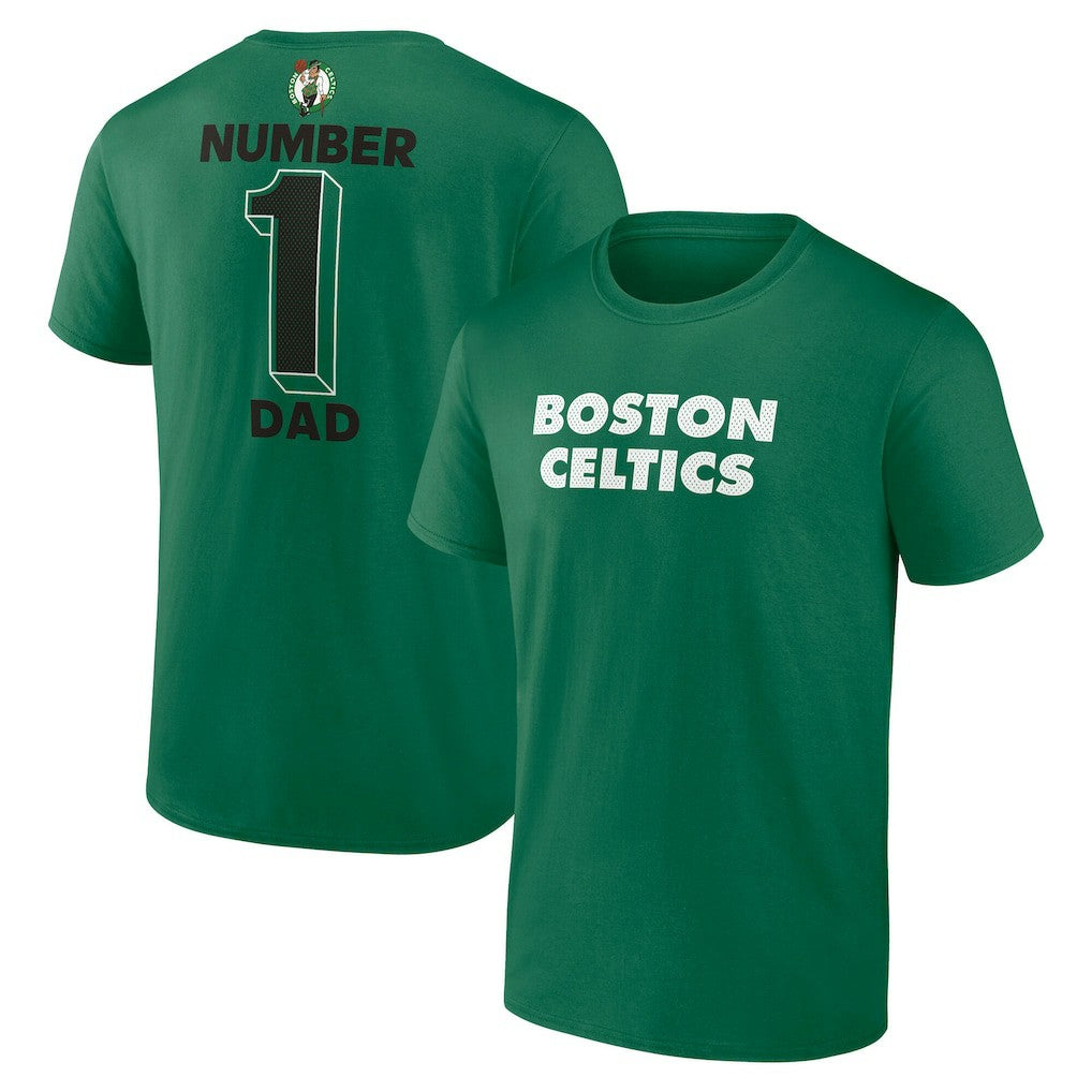 Kelly Green Boston Celtics #1 Dad Jersey T-Shirt | NBA
