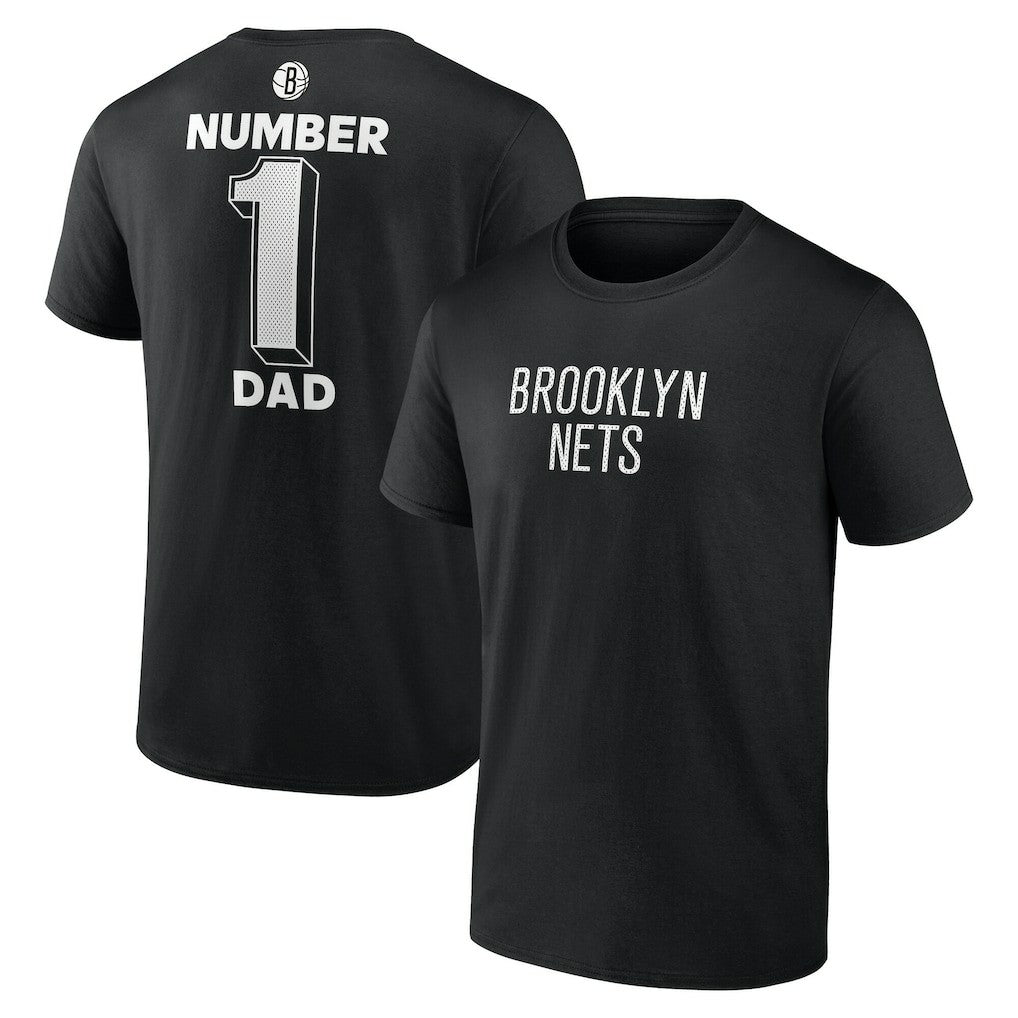Black Brooklyn Nets #1 Dad Jersey T-Shirt | NBA