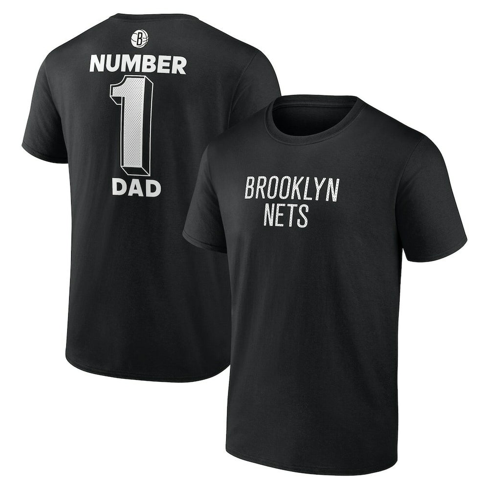 Black Brooklyn Nets #1 Dad Jersey T-Shirt | NBA