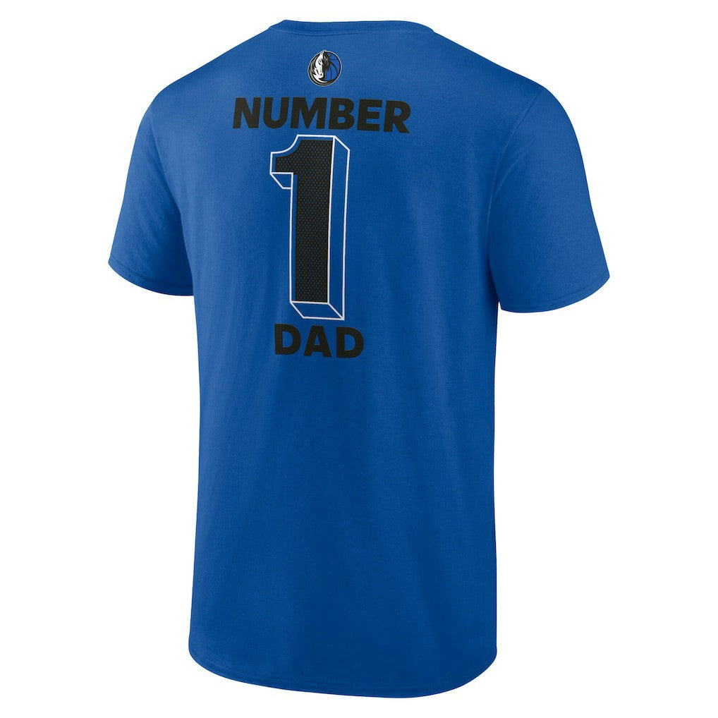 Blue Dallas Mavericks #1 Dad Jersey T-Shirt sale | NBA