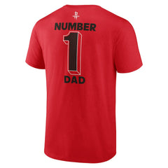 Red Houston Rockets #1 Dad Jersey T-Shirt | NBA