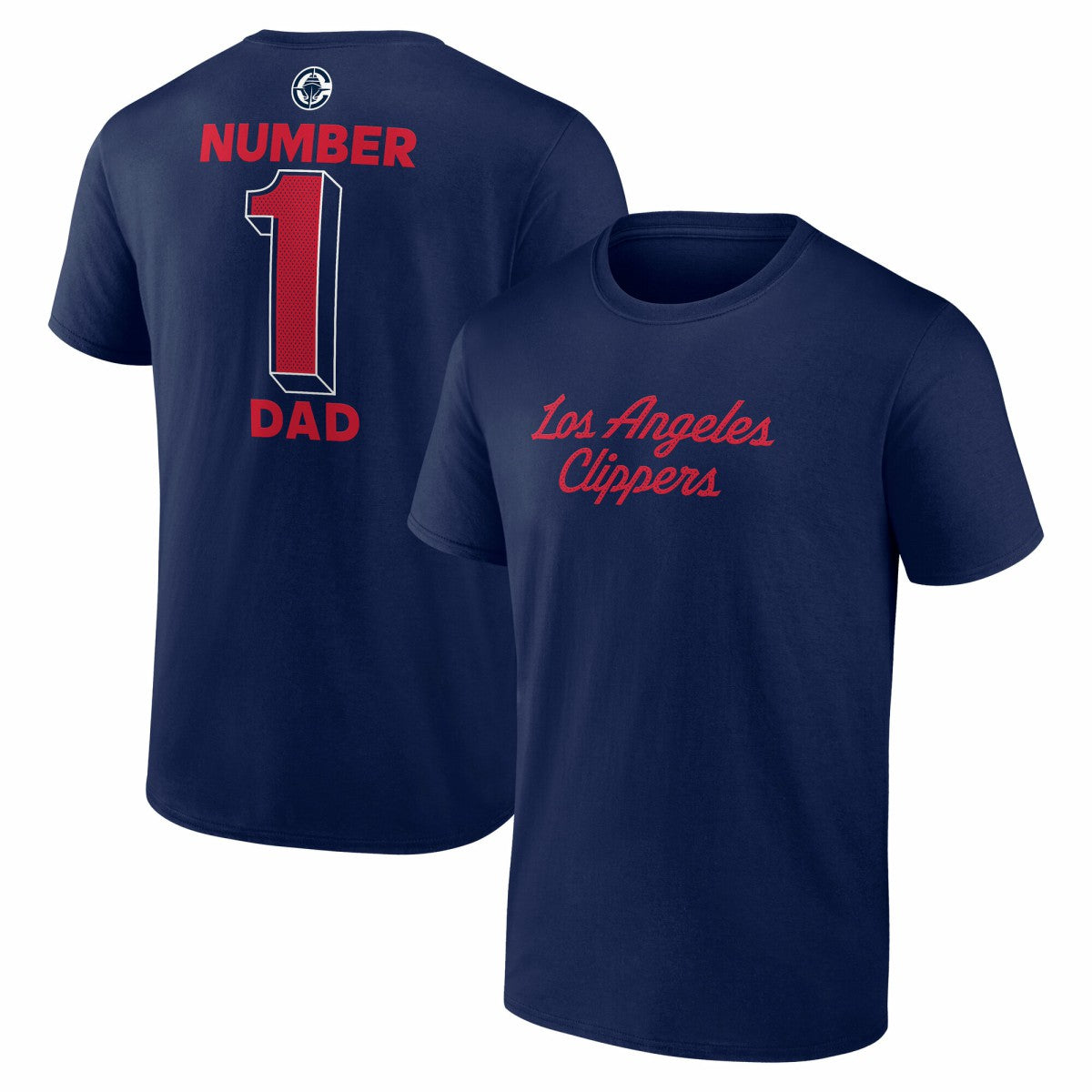 Navy LA Clippers #1 Dad Jersey T-Shirt | NBA
