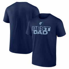 Navy Memphis Grizzlies Greatest Dad T-Shirt | NBA