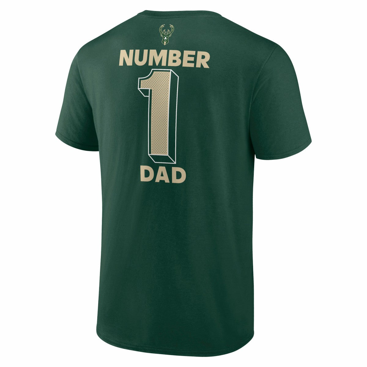 Hunter Green Milwaukee Bucks #1 Dad Jersey T-Shirt | NBA
