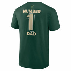 Hunter Green Milwaukee Bucks #1 Dad Jersey T-Shirt | NBA