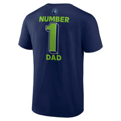 Navy Minnesota Timberwolves #1 Dad Jersey T-Shirt | NBA