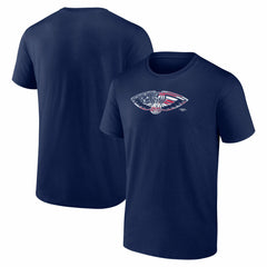 Navy New Orleans Pelicans Flag Logo T-Shirt | NBA
