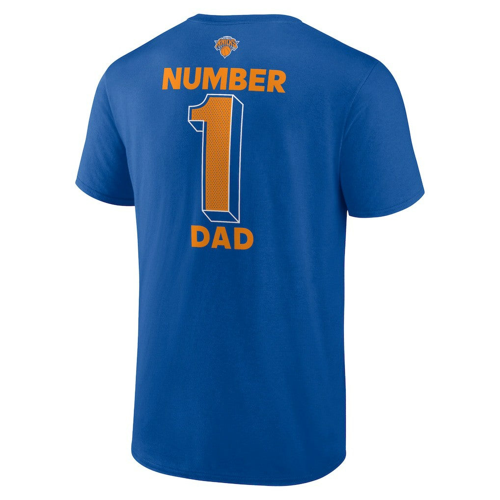 Blue New York Knicks #1 Dad Jersey T-Shirt | NBA
