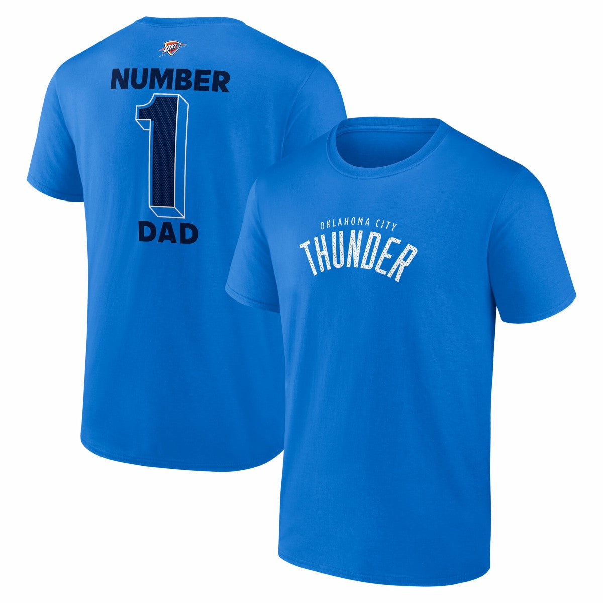 Blue Oklahoma City Thunder #1 Dad Jersey T-Shirt | NBA