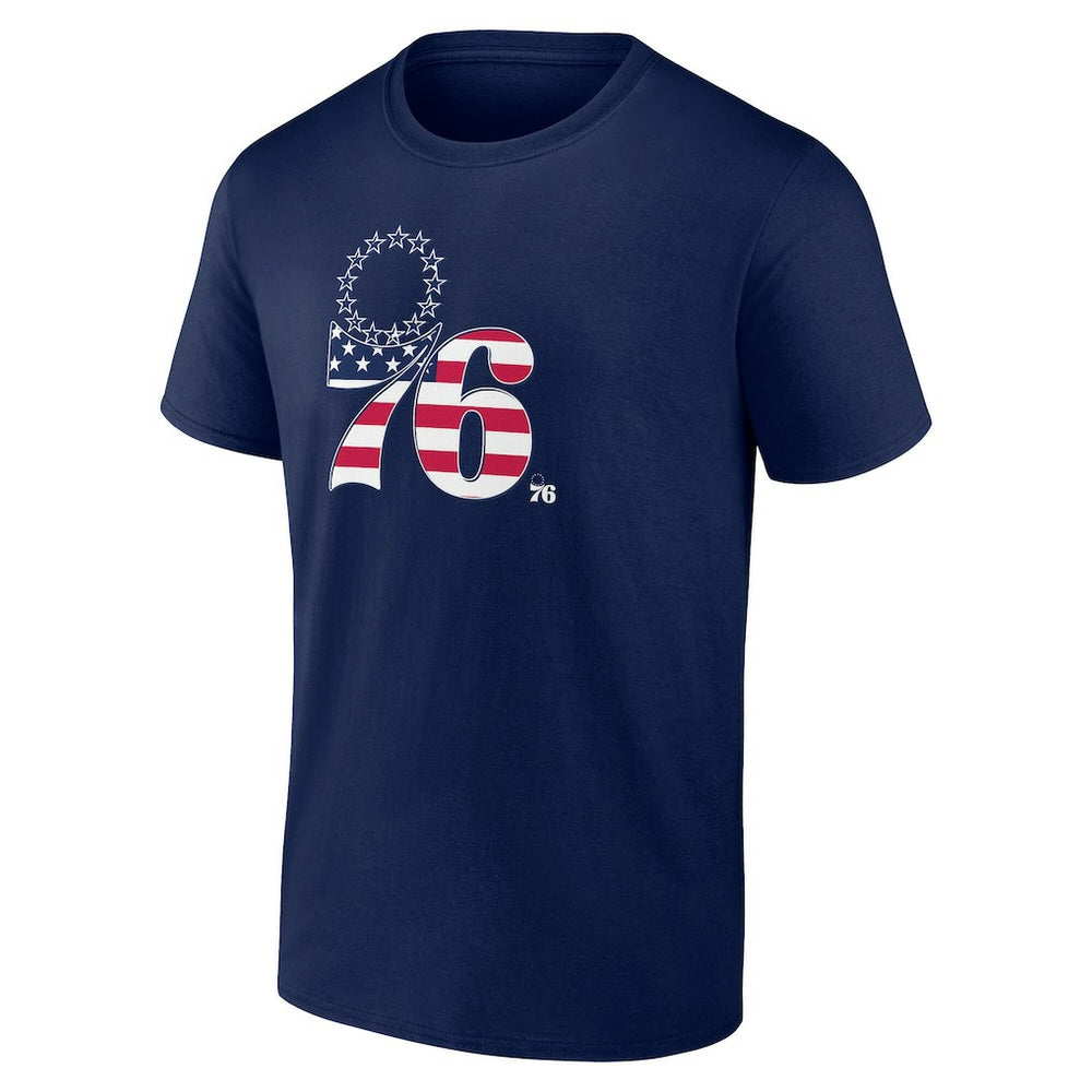 Navy Philadelphia 76ers Flag Logo T-Shirt | NBA