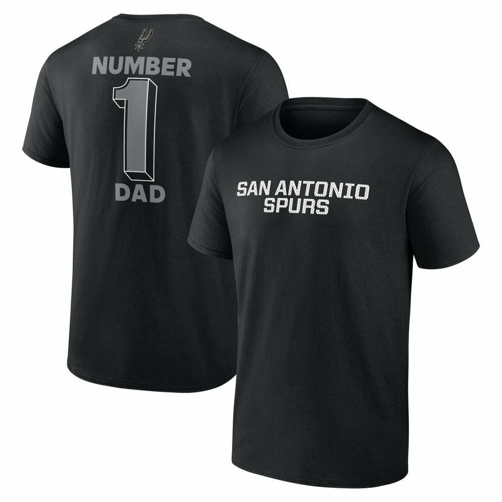 Black San Antonio Spurs #1 Dad Jersey T-Shirt | NBA