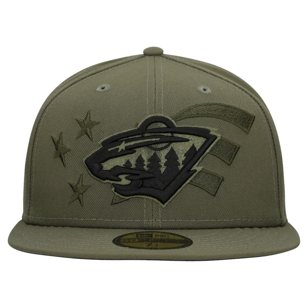 Minnesota Wild New Era Military Appreciation Flag 59FIFTY Fitted Hat -  NHL Hats