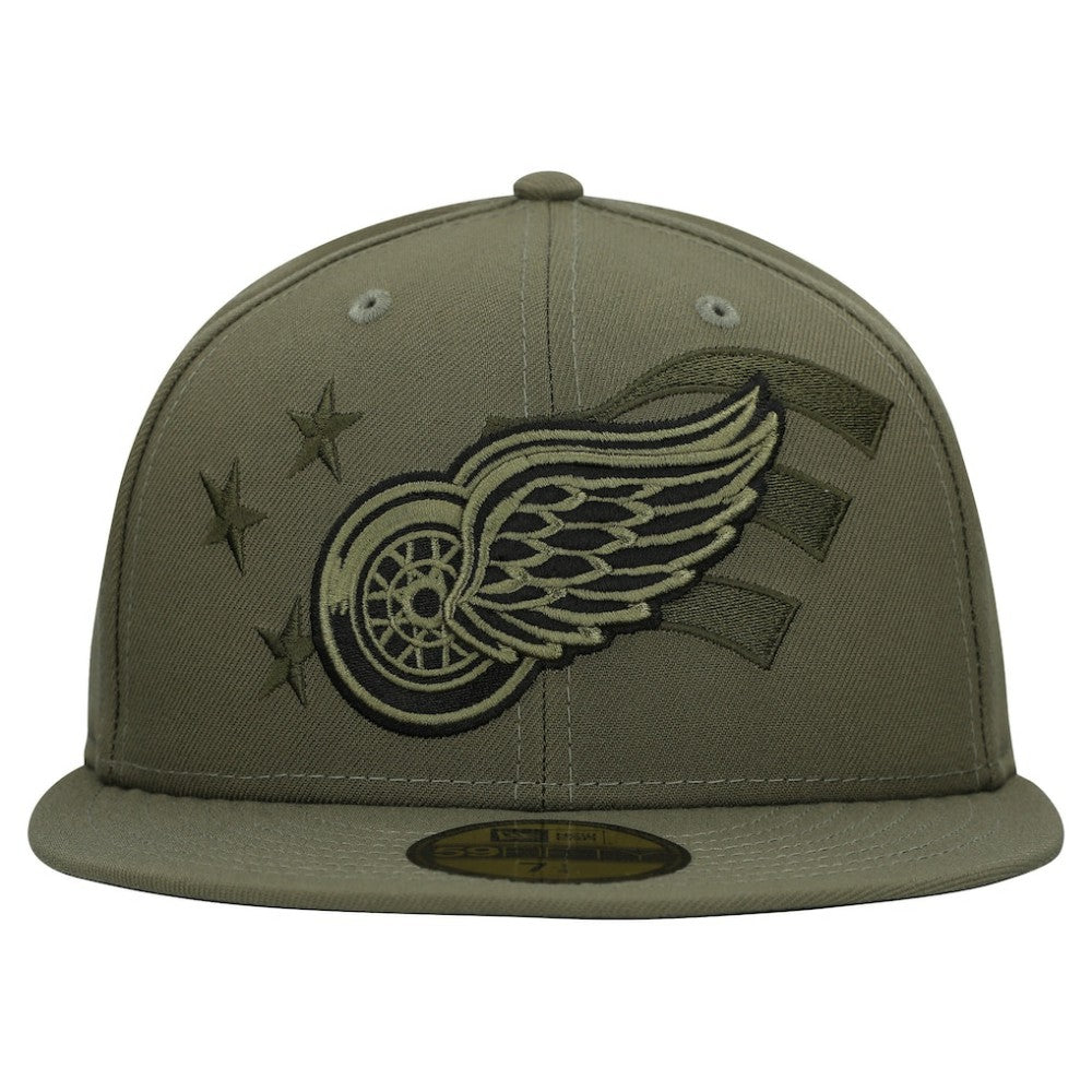 Detroit Red Wings New Era Military Appreciation Flag 59FIFTY Fitted Hat -  NHL Hats
