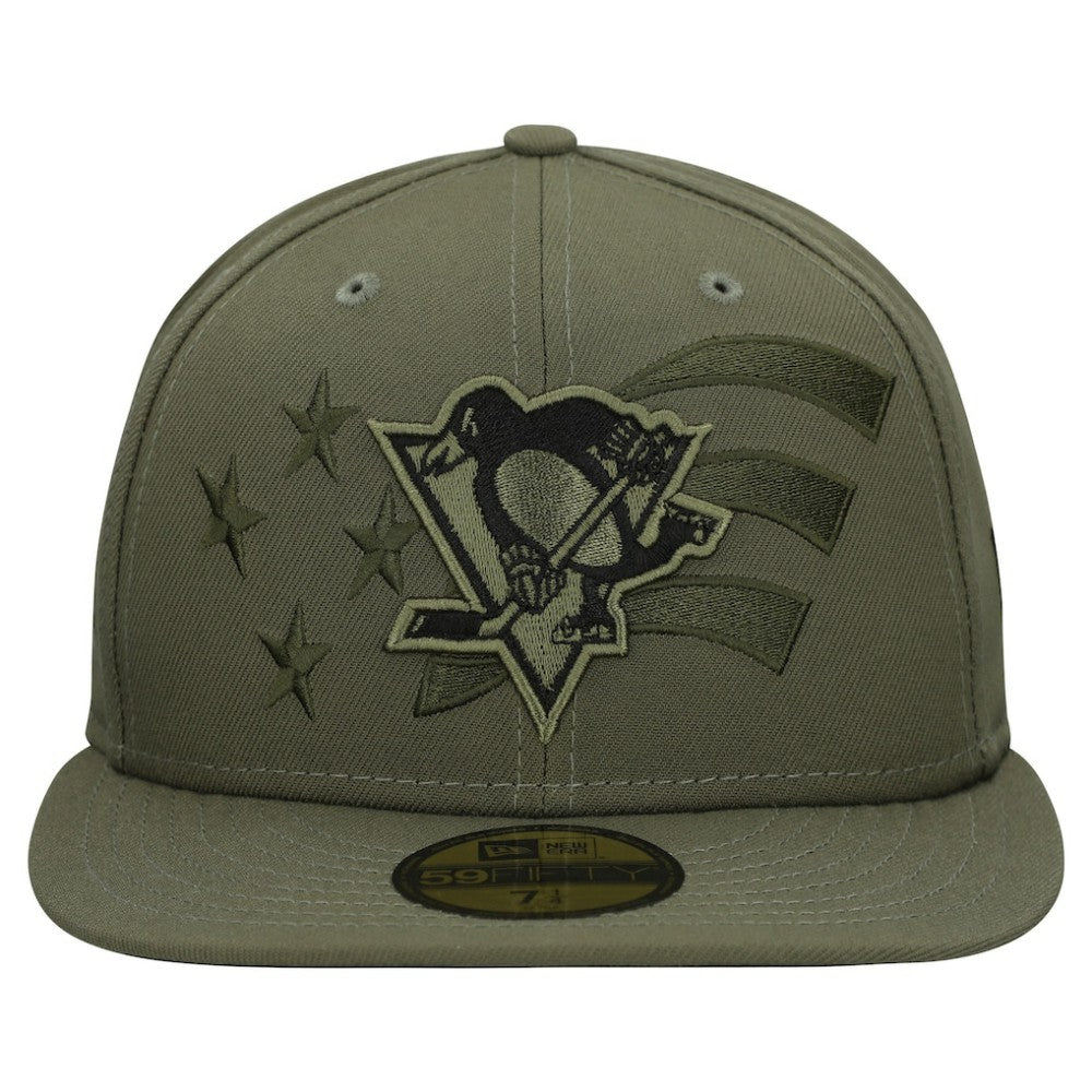 Pittsburgh Penguins New Era Military Appreciation Flag 59FIFTY Fitted Hat -  NHL Hats