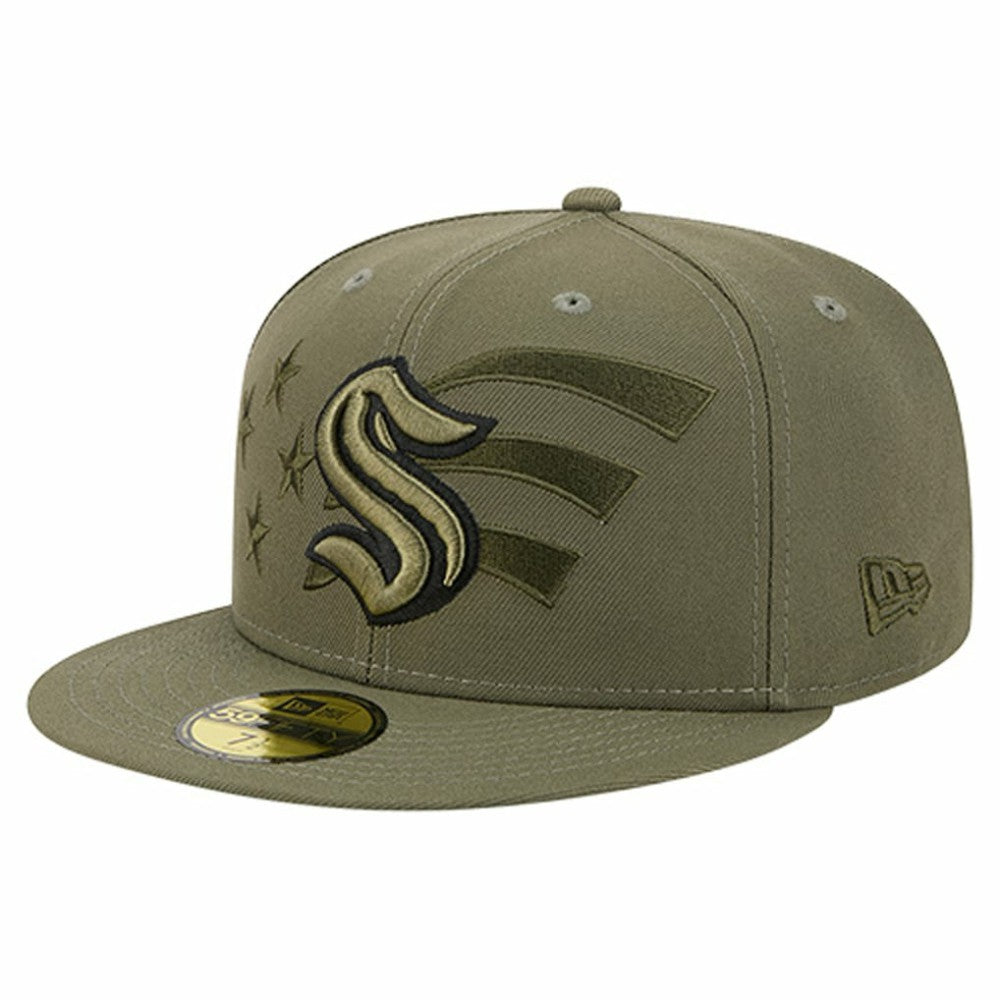 Seattle Kraken New Era Military Appreciation Flag 59FIFTY Fitted Hat -  NHL Hats
