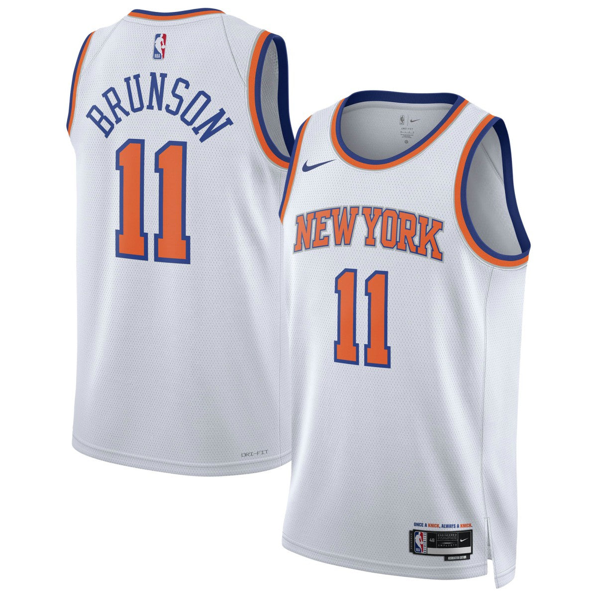 White Jalen Brunson New York Knicks Unisex Swingman Jersey | NBA