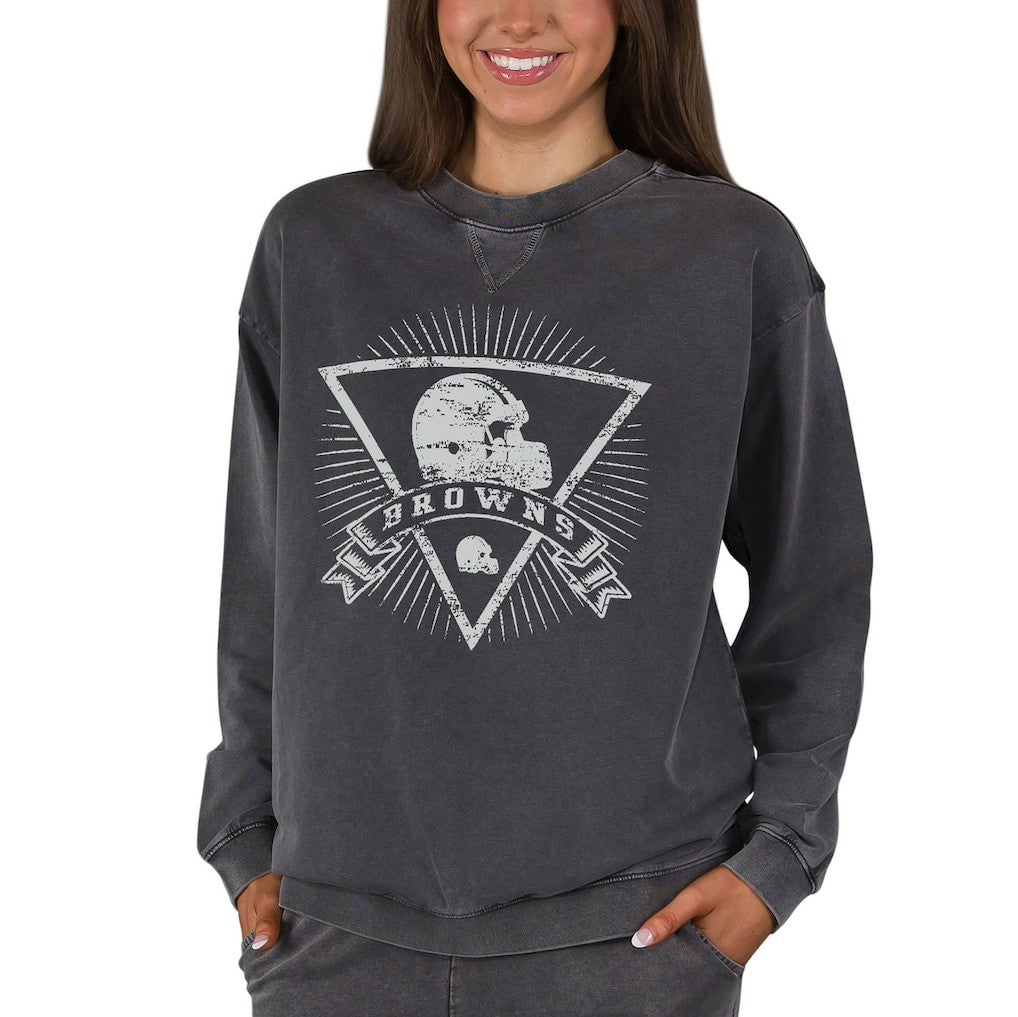Cleveland Browns Concepts Sport Women's Boxy Mist French Terry Long Sleeve Top | NFL Near me