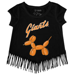 San Francisco Giants Tiny Turnip Girls Youth Balloon Dog Fringe T-Shirt - MLB T-shirts