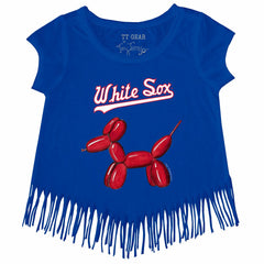 Chicago White Sox Tiny Turnip Girls Youth Balloon Dog Fringe T-Shirt - MLB T-shirts