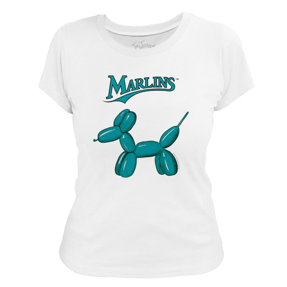 Miami Marlins Tiny Turnip Women's Balloon Dog T-Shirt - MLB T-shirts