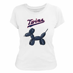 Minnesota Twins Tiny Turnip Women's Balloon Dog T-Shirt - MLB T-shirts