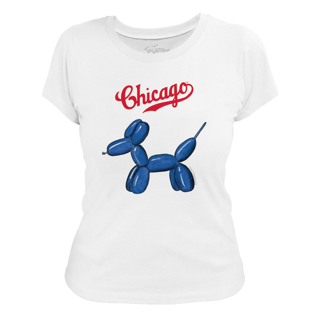 Chicago Cubs Tiny Turnip Women's Balloon Dog T-Shirt - MLB T-shirts