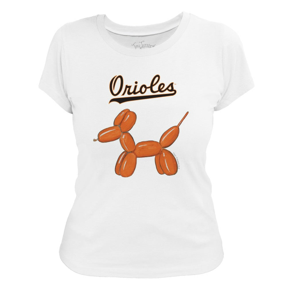Baltimore Orioles Tiny Turnip Women's Balloon Dog T-Shirt - MLB T-shirts