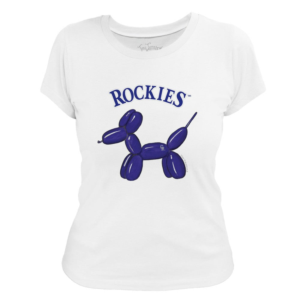 Colorado Rockies Tiny Turnip Women's Balloon Dog T-Shirt - MLB T-shirts