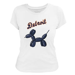 Detroit Tigers Tiny Turnip Women's Balloon Dog T-Shirt - MLB T-shirts