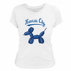 Kansas City Royals Tiny Turnip Women's Balloon Dog T-Shirt - MLB T-shirts