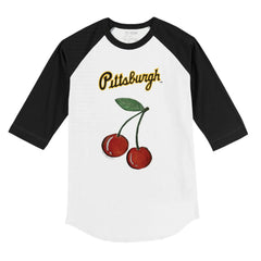 Pittsburgh Pirates Tiny Turnip Youth Cherries 3/4-Sleeve Raglan Baseball T-Shirt - MLB T-shirts