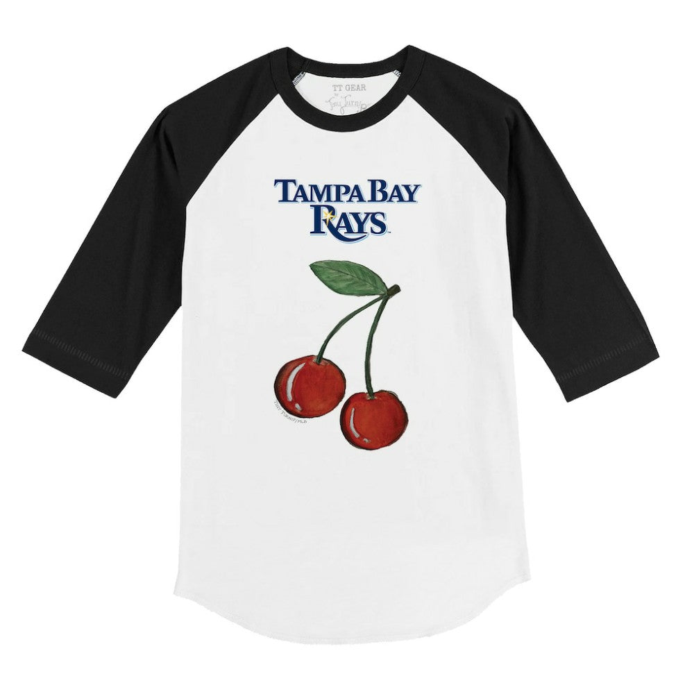 Tampa Bay Rays Tiny Turnip Youth Cherries 3/4-Sleeve Raglan Baseball T-Shirt - MLB T-shirts