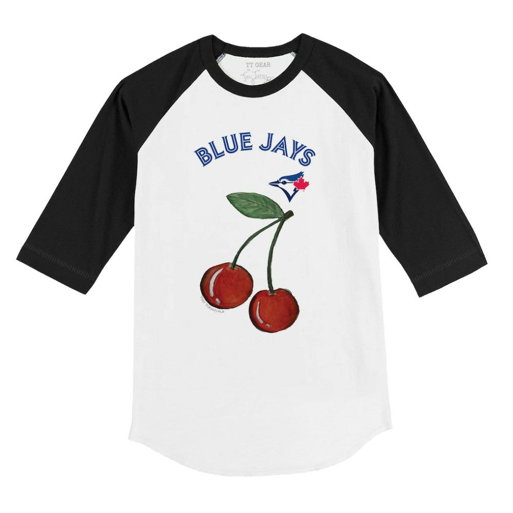 Toronto Blue Jays Tiny Turnip Youth Cherries 3/4-Sleeve Raglan Baseball T-Shirt - MLB T-shirts